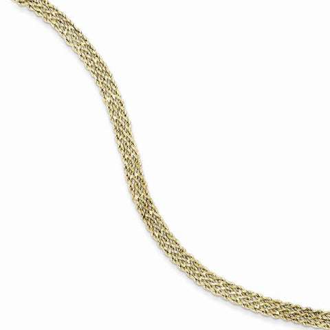 10K Yellow Gold Diamond-Cut Triple Rope Bracelet