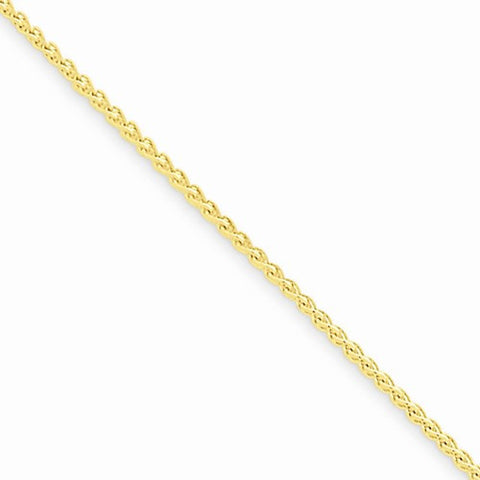 10K Yellow Gold Spiga Chain Anklet