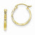 10k Yellow Gold 1.5x15mm Diamond-cut Hoop Earrings