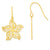 10k Yellow Gold Filigree Starfish Dangle Earrings