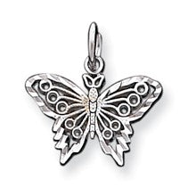 10k White Gold BUTTERFLY Charm hide-image