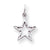 10k White Gold Diamond-cut Star Charm hide-image