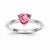 10k White Gold Pink Sapphire Ring