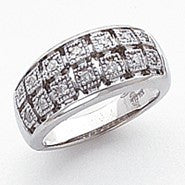 10k White Gold Vintage Diamond Ring