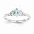 10k White Gold Aquamarine Diamond Ring
