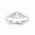 10k White Gold White Topaz Diamond Ring