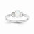 10k White Gold Genuine Opal Diamond Ring