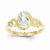 10k Yellow Gold Aquamarine Diamond Ring