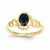 10k Yellow Gold Genuine Sapphire Diamond Ring