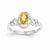 10k White Gold Citrine Diamond Ring