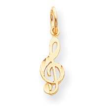 10k Yellow Gold Small Treble Clef Charm hide-image