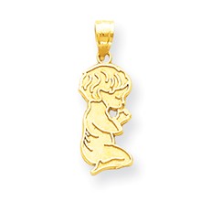 10k Yellow Gold Solid Praying Boy Charm hide-image