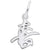 Happiness Symbol Charm In 14K White Gold