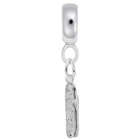 Knife Charm Dangle Bead In Sterling Silver