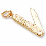 Knife Charm in 10k Yellow Gold