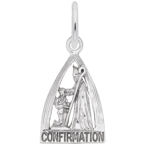 Confirmation Charm In 14K White Gold