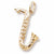 Saxophone charm in Yellow Gold Plated hide-image