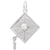 Graduation Cap Charm In Sterling Silver