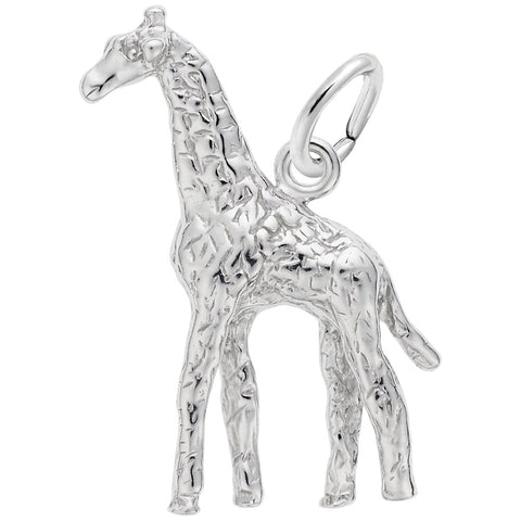 Giraffe Charm In Sterling Silver