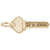 Key To Success Charm in Yellow Gold Plated