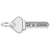 Key To Success Charm In 14K White Gold
