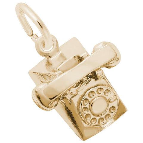 Phone Charm In Yellow Gold