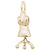 Dress Form Charm In Yellow Gold