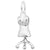 Dress Form Charm In 14K White Gold