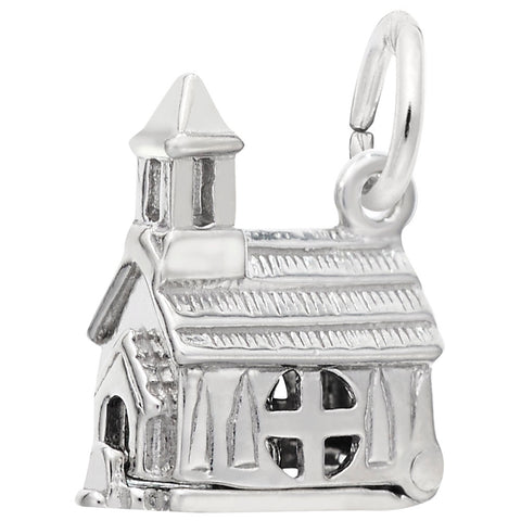 Church Charm In Sterling Silver