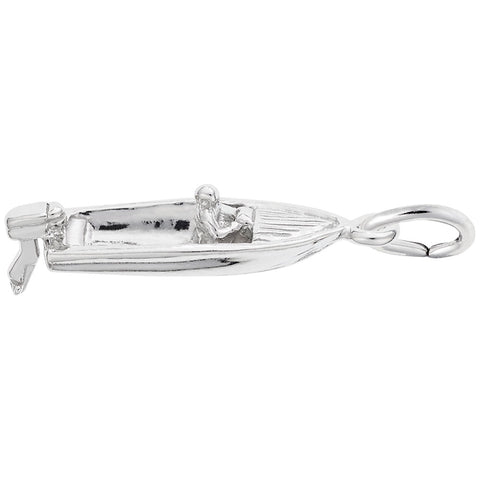 Boat Charm In Sterling Silver