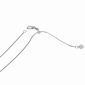 14K White Gold Adjustable Snake Chain