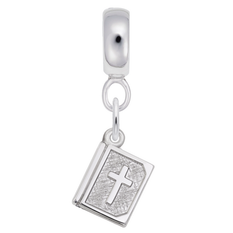 Bible Charm Dangle Bead In Sterling Silver