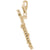 Flute Charm in Yellow Gold Plated