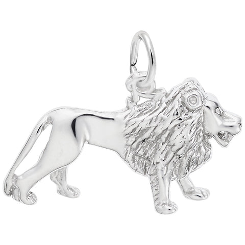 Lion Charm In Sterling Silver