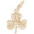 Shamrock Charm in Yellow Gold Plated