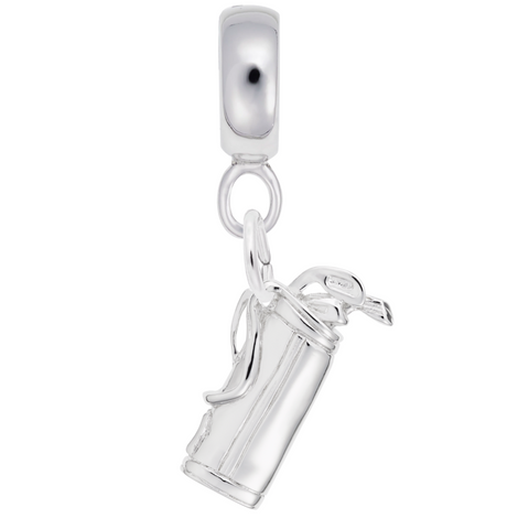 Golf Clubs Charm Dangle Bead In Sterling Silver