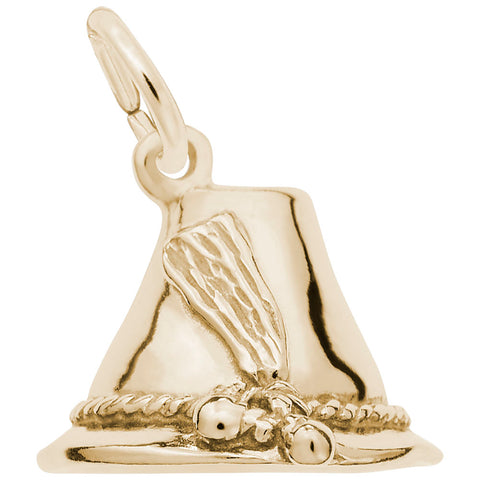 Tyrol Hat Charm in Yellow Gold Plated
