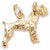 Schnauzer Dog Charm in 10k Yellow Gold hide-image