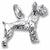 Schnauzer Dog charm in 14K White Gold hide-image