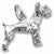 Schnauzer Dog charm in 14K White Gold hide-image