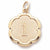 Numb 1 charm in Yellow Gold Plated hide-image