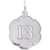 Number 13 Charm In Sterling Silver