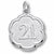 Number 21 charm in 14K White Gold hide-image