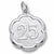 Number 25 charm in 14K White Gold hide-image