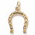 Horseshoe Charm in 10k Yellow Gold hide-image