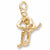 Hockey Player charm in Yellow Gold Plated hide-image