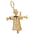 Scarecrow Charm in Yellow Gold Plated