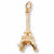 Eiffel Tower charm in Yellow Gold Plated hide-image
