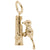 Woodpecker Charm in Yellow Gold Plated