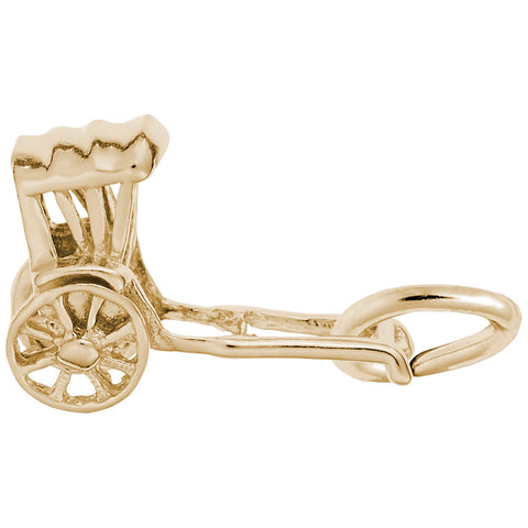Rickshaw Charm in Yellow Gold Plated